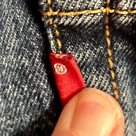 Levi’s Premium Denim NWOT Wedgie Straight Size 25 Blue Jeans Button Fly Leather - Picture 7 of 15